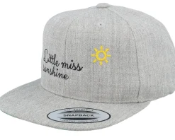 Snapback | Kids-Kiddo Cap Kids Little Miss Sunshine Heather Grey Snapback -