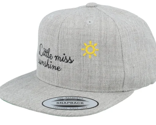 Snapback | Kids-Kiddo Cap Kids Little Miss Sunshine Heather Grey Snapback -