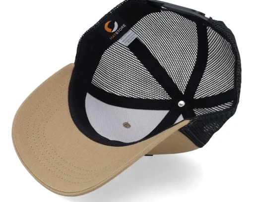 Kids-Kiddo Cap Kids Lizard With Hat Patch Caramel/Black Trucker - Beige