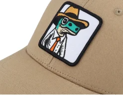 Kids-Kiddo Cap Kids Lizard With Hat Patch Caramel/Black Trucker - Beige