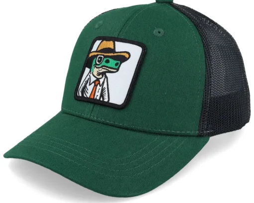 Kids-Kiddo Cap Kids Lizard With Hat Patch Caramel/Black Trucker - Beige
