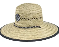 New Rip Curl Kids Logo Natural Straw Hat -