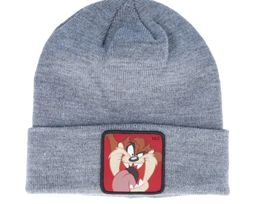 Cuff Beanies-Capslab Kids Looney Tunes Taz Cuff - Brown
