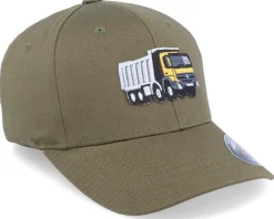 Clearance Kiddo Cap Kids Lorry Truck Olive Flexfit -