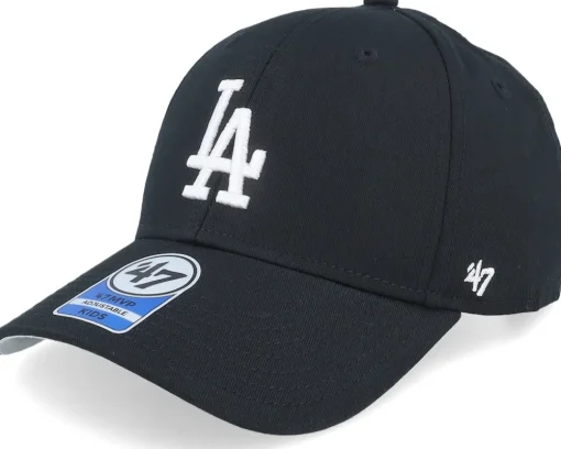 Adjustable-47 Brand Kids Los Angeles Dodgers Raised Basic Mvp Black Adjustable -
