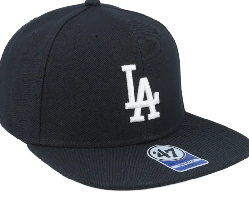 Snapback | Kids-47 Brand Kids Los Angeles Dodgers Lil Shot Captain Black Snapback -