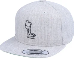 Snapback-Kiddo Cap Kids Lovely Giraffe Heather Grey Snapback -