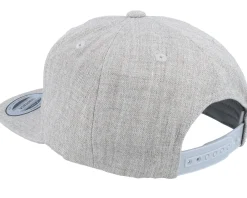 New Kiddo Cap Kids Lovisa Engraved Patch Heather Snapback - Grey