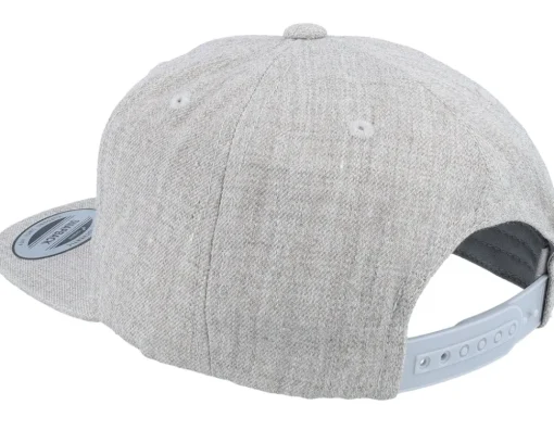 New Kiddo Cap Kids Lovisa Engraved Patch Heather Snapback - Grey