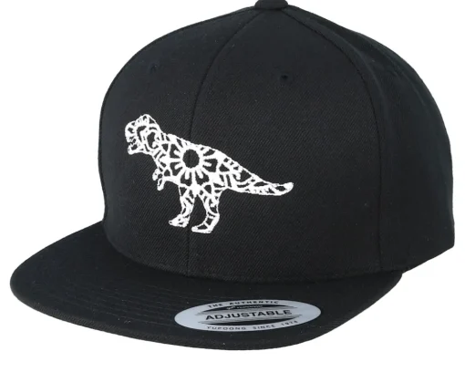 Outlet Kiddo Cap Kids Mandala T-Rex Black Snapback -
