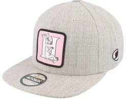 Snapback-Moomin Kids Alphabet - H Heather Snapback - Grey