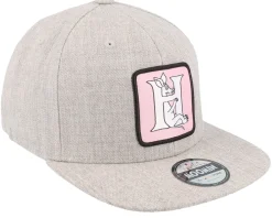 Snapback-Moomin Kids Alphabet - H Heather Snapback - Grey