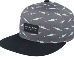 Outlet Headster Kids Narwhal Deep Charcoal Snapback - Grey