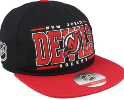 Fashion Outerstuff Kids New Jersey Devils Logo Flatbrim Cap /Red Snapback - Black