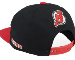 Fashion Outerstuff Kids New Jersey Devils Logo Flatbrim Cap /Red Snapback - Black