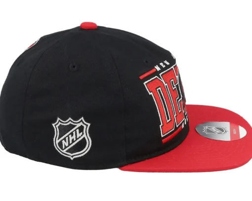 Fashion Outerstuff Kids New Jersey Devils Logo Flatbrim Cap /Red Snapback - Black