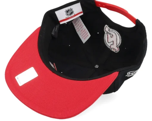 Fashion Outerstuff Kids New Jersey Devils Logo Flatbrim Cap /Red Snapback - Black