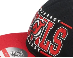 Fashion Outerstuff Kids New Jersey Devils Logo Flatbrim Cap /Red Snapback - Black