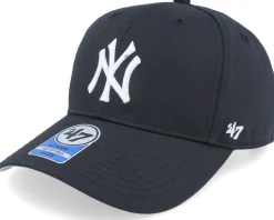 Hot 47 Brand Kids New York Yankees Raised Basic Mvp Black Adjustable -