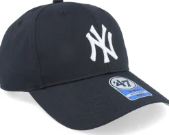 Hot 47 Brand Kids New York Yankees Raised Basic Mvp Black Adjustable -