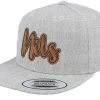 Discount Kiddo Cap Kids Nils Engraved Patch Heather Snapback - Grey