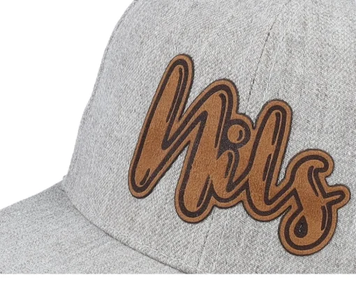 Discount Kiddo Cap Kids Nils Engraved Patch Heather Snapback - Grey
