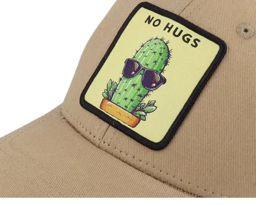 Online Kiddo Cap Kids No Hugs Cactus Dark Caramel/Black Trucker - Beige