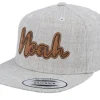 Snapback-Kiddo Cap Kids Noah Engraved Patch Heather Snapback - Grey