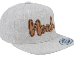 Snapback-Kiddo Cap Kids Noah Engraved Patch Heather Snapback - Grey