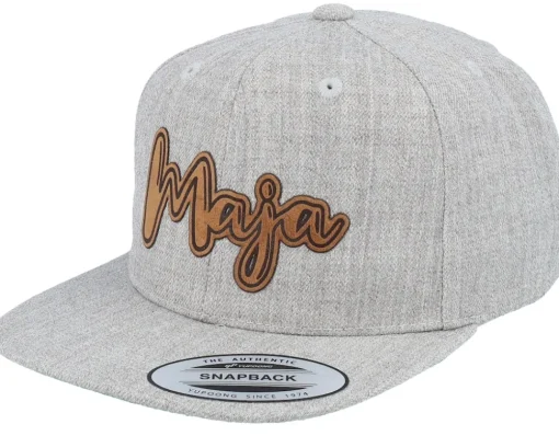 Snapback-Kiddo Cap Kids Noah Engraved Patch Heather Snapback - Grey