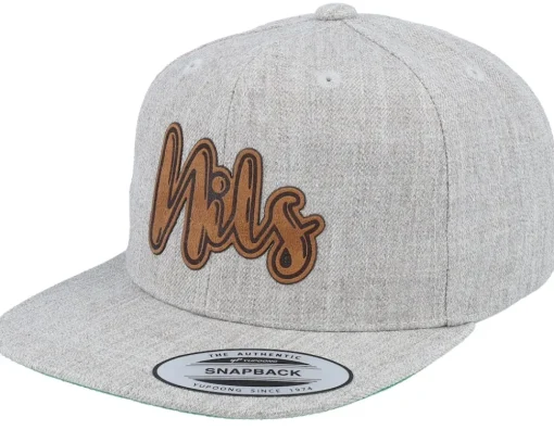 Snapback-Kiddo Cap Kids Noah Engraved Patch Heather Snapback - Grey