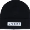 Cuff Beanies-Upfront Kids Ocean Youth Beanie Black Cuff -