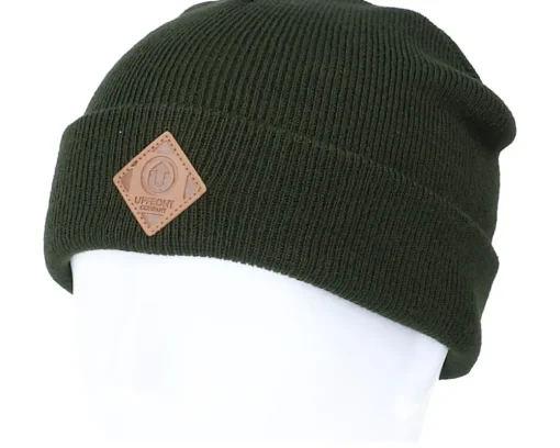 Cuff Beanies | Kids-Upfront Kids Official Patch Army Green Cuff -