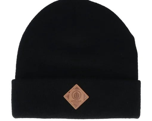 Cuff Beanies-Upfront Kids Official Patch Black Cuff -