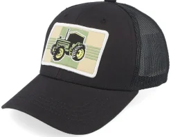 Best Kiddo Cap Kids Old Tractor Big Patch Trucker - Black
