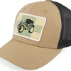 Best Kiddo Cap Kids Old Tractor Big Patch Caramel/Black Trucker - Beige