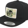 Hot Kiddo Cap Kids Old Tractor Big Patch Snapback - Black