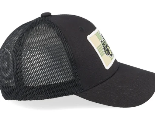 Best Kiddo Cap Kids Old Tractor Big Patch Trucker - Black