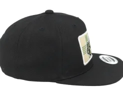 Hot Kiddo Cap Kids Old Tractor Big Patch Snapback - Black