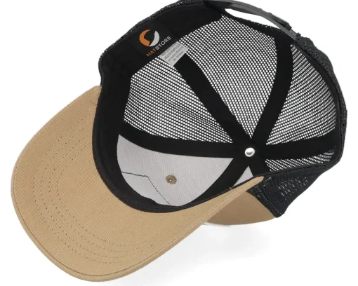 Best Kiddo Cap Kids Old Tractor Big Patch Caramel/Black Trucker - Beige