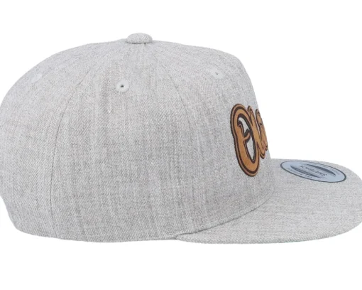 Sale Kiddo Cap Kids Oliver Engraved Patch Heather Snapback - Grey