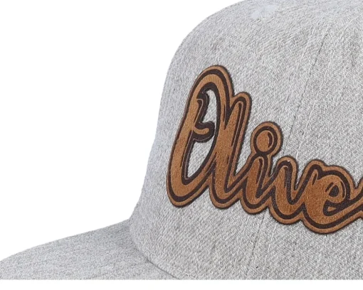 Sale Kiddo Cap Kids Oliver Engraved Patch Heather Snapback - Grey