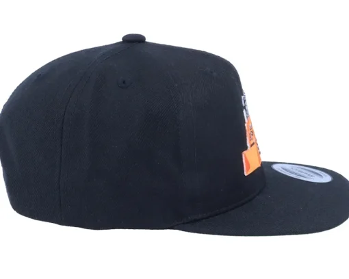 Online Kiddo Cap Kids Orange Tractor Black Snapback -
