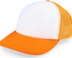 Clearance Beechfield Kids Orange/White Vintage Foam Trucker - Orange, White