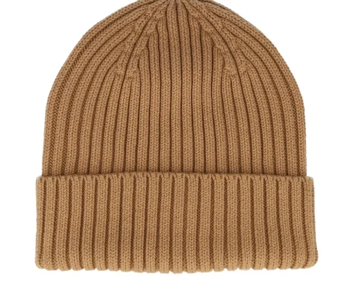 Blank Beanies-Beechfield Kids Organic Cotton Almond Cuff - Beige