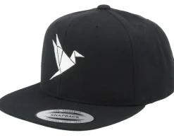 Kids-Kiddo Cap Kids Origami Paper Bird Black Snapback -