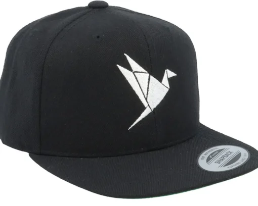 Kids-Kiddo Cap Kids Origami Paper Bird Black Snapback -