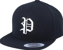 Kids-Kiddo Cap Kids P Letter 3D Black Snapback -