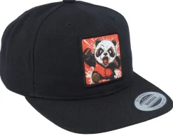 Snapback | Kids-Kiddo Cap Kids Panda Action Patch Black Snapback -