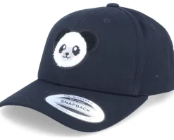 New Kiddo Cap Kids Panda Chenille Patch Black Adjustable -